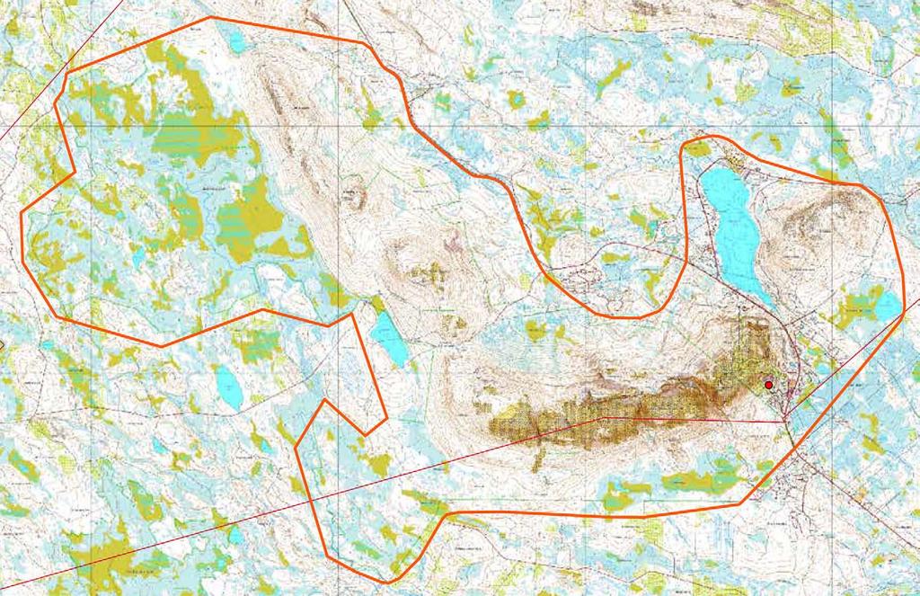 ydinaluetta. (Etelä- ja Keski-Lapin kulttuurimaisemat ja maisemanähtävyydet, Valtakunnallisesti ja maakunnallisesti arvokkaiden maisema-alueiden päivitys- ja täydennysinventointi 2011-2013) Kuva 3.