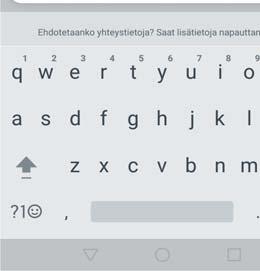 Näyttö ja ruutu Lukitusnäytön allekirjoitus näytetään lukitusnäytöllä.