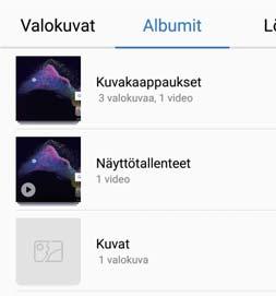Näyttö ja ruutu Painikkeiden painaminen tallentamista varten Paina Äänenvoimakkuuden lisäyspainike ja Virtapainike yhtä aikaa.