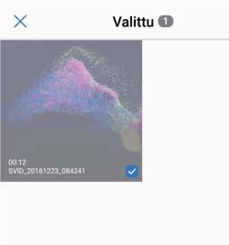 Näyttö ja ruutu 2 Valitse jaettavat näytön tallenteet ja kosketa. 3 Valitse miten haluat jakaa näyttökuvan.