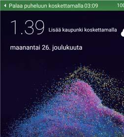 Puhelut ja yhteystiedot Näytä kalenteri Mykistä puhelu Näytä muistiinpanot Näytä/piilota numerovalitsin Laita nykyinen puhelu pitoon Aloita kolmen osapuolen puhelu Näytä