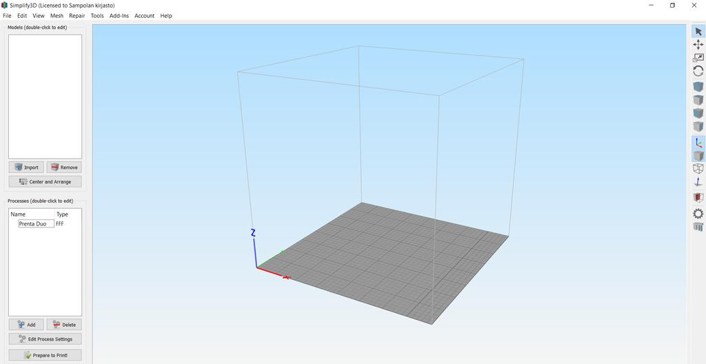 3. 3D-mallin viipalointi Kun olet löytänyt tai luonut 3D-mallin, pitää se valmistella eli viipaloida (slice) tulostusta varten. Tätä varten on olemassa useita ohjelmia.