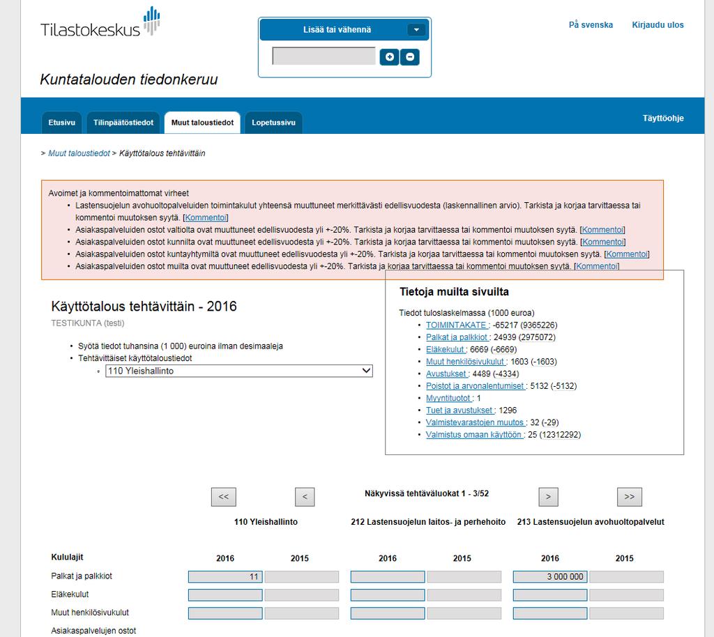 Kuntataloustiedonkeruun