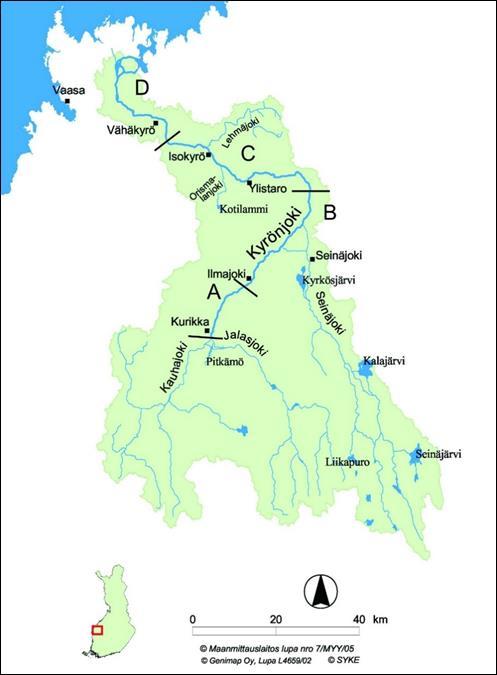 3 Vapaa-ajankalastus 3.1 Aineisto ja menetelmät Kyrönjoen vapaa-ajankalastusta selvittävä kalastustiedustelu toteutettiin aiempien vuosien tapaan väestörekisteripohjaisena lomakekyselynä.