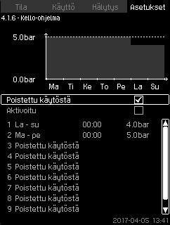 Anturi toimii ensisijaisena anturina ja käyttää normaalia "Asetuspiste"-asetusta.