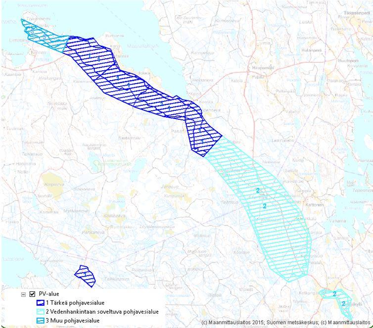 Paikkatietoaineiston hyödyntäminen Projektiraportti 23(44) raportti laserkeilausaineistoihin perustuvan pohjavesialueita koskevan riskityökalun perusteista.