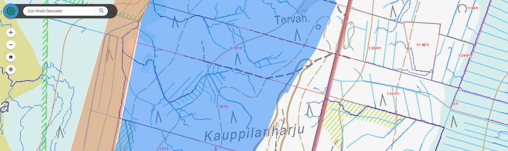 Paikkatietoaineiston hyödyntäminen Projektiraportti 29(44) Kuva 22. Reuna-alueiltaan kuivuneeksi arvioitu Natura-suojelusuo (ruskea rasteri).