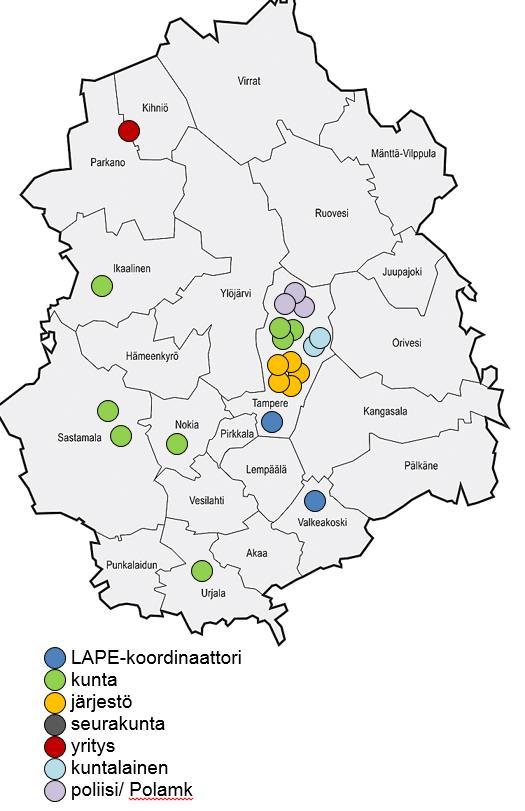 Ennaltaehkäisevän väkivaltatyön työryhmä Pirkanmaalla Päivi Viitanen-Marchegiano, projektikoordinaattori, Pirkanmaan Lape Pippuri/ Tampere Maria Antikainen, projektikoordinaattori, Pirkanmaan Lape