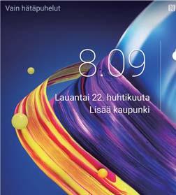 Näyttö ja ruutu Aloitusnäyttö Tietoja aloitusnäytöstä Käytä aloitusnäyttöä käyttääksesi sovelluksia ja pienoissovelluksia.