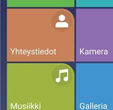 Kosketa Vakiotila vaihtaaksesi takaisin tavalliseen aloitusnäyttöön. Ilmoitusmerkkien näyttäminen tai piilottaminen Ilmoitusmerkit näkyvät sovelluskuvakkeiden oikeassa yläkulmassa.