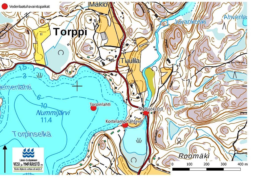 1 Vesistötarkkailun peruste Etelä-Suomen aluehallintovirasto on myöntänyt päätöksellään 27.6.2013 (Nro 147/2013/2, Dnro ESAVI/100/04.