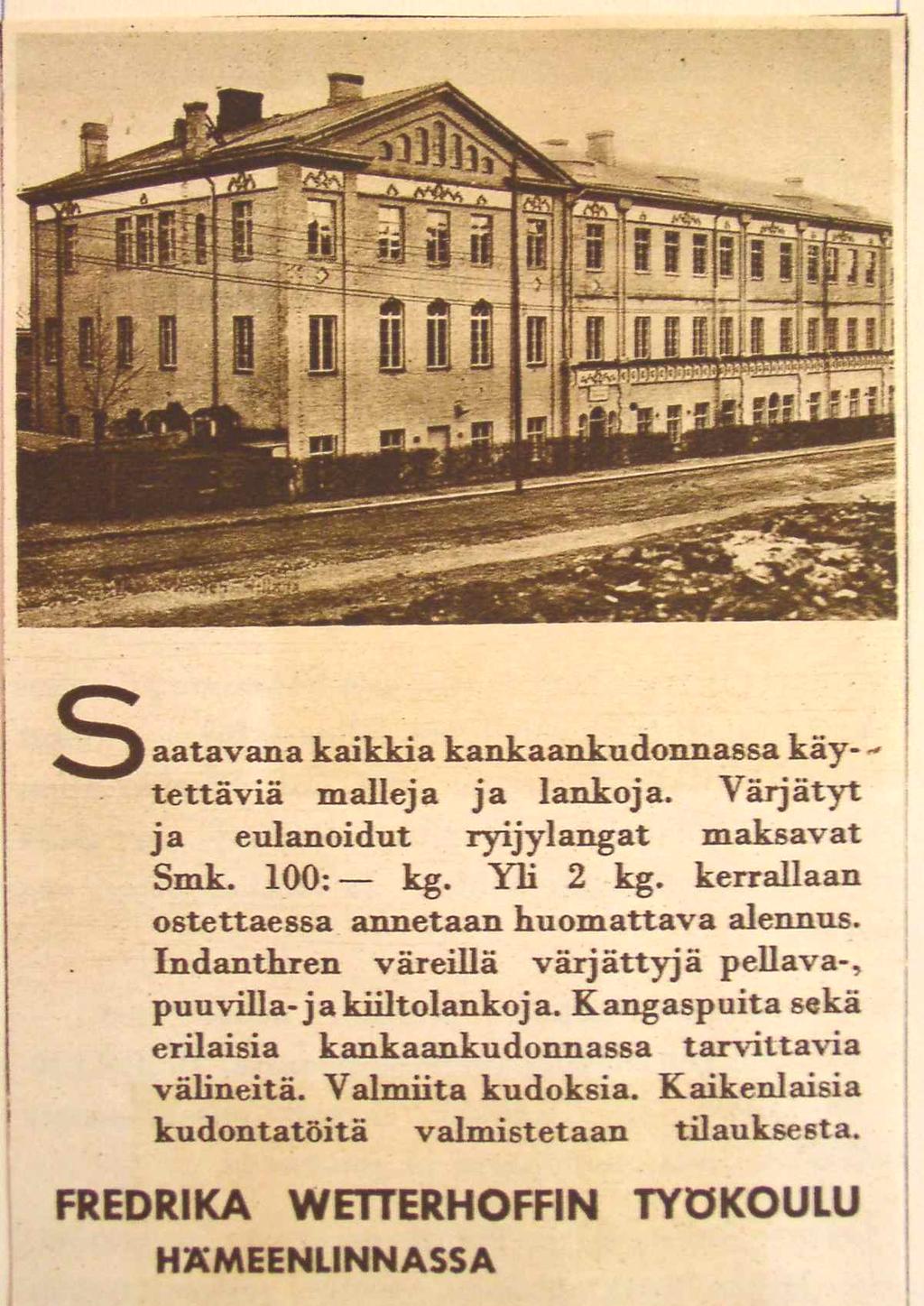 8 Lankojen kaupasta kehittyi Suomessa sotien välisenä aikana merkittävää liiketoimintaa, ja lankoja markki noitiin tehokkaasti käsityön harrastajille.