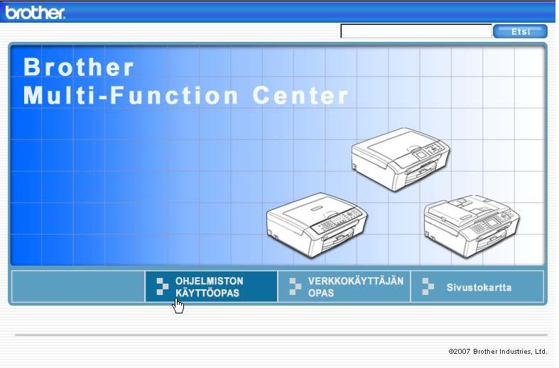 16 Ohjelmisto ja verkkoominaisuudet 16 CD-ROM-levyllä on Ohjelmiston käyttöopas ja Verkkokäyttäjän opas.