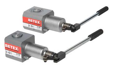 161 BETEX CJ 161 Hydraulitunkit Max kapasiteetti Isku Max työpaine 10 tai 20 tn 41 700 bar Kromattu mäntä Rullakiilloitettu sylinteriputki Erinomainen tilarajoitteisiin kohteisiin pienen kokonsa