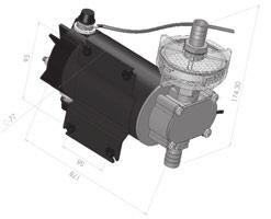 Maksimi viskositeetti 150 2 /s. Tuotto 26 l/min max, nostokorkeus 20 m max. Integroitu imusuodatin.