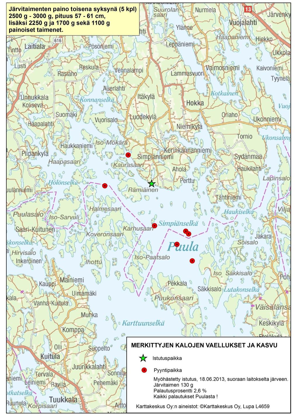 Myöhästetty istutus & kasvatuskassin kautta Tulokset: - Palautuksia tuli vain