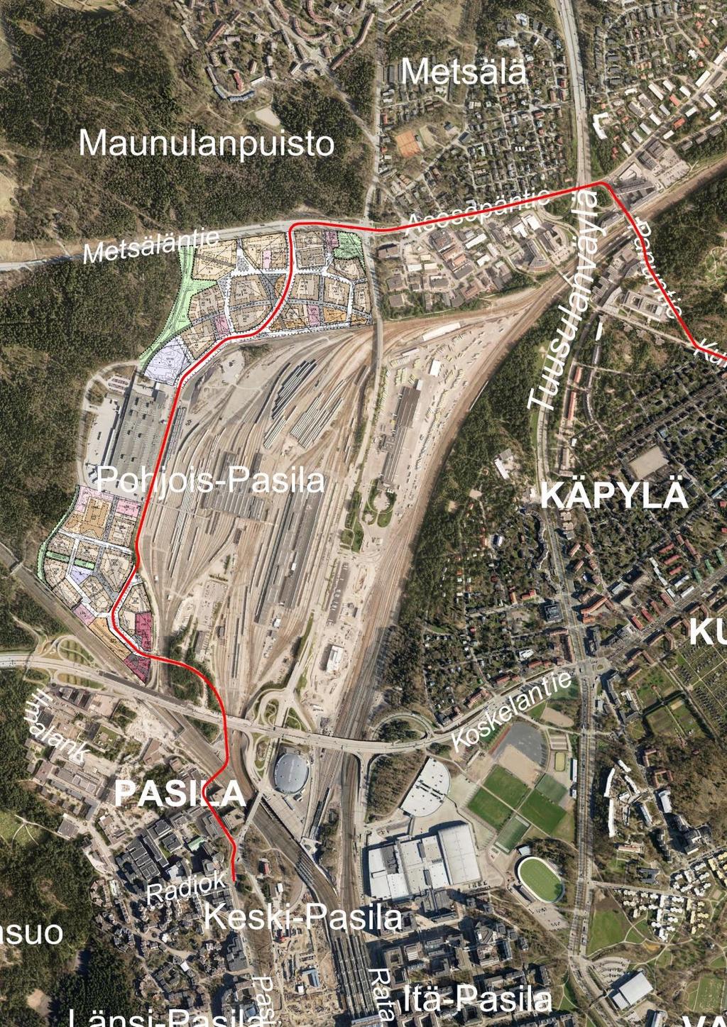Hankekortti 6 (17) 7.11.2017 Pohjois-Pasilan raitiotie Pohjois-Pasilan raitiotie kulkee Ilmalasta Pohjois-Pasilan ja Käpylän aseman kautta Käpylään.