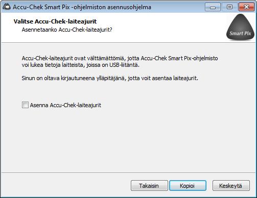 Luku 2, Ennen järjestelmän käyttöä Jos olet saanut ohjelmiston USB-tikulla tai ladannut sen Internetistä, ja haluat lukea tietoja USB-liitännällä varustetusta mittarista, aktivoi ajurin asennusta