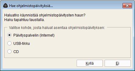 Luku 4, Ohjelmiston käyttö Accu-Chek Smart Pix -laitteen ja Accu-Chek Smart Pix -ohjelmiston ohjelmistopäivitysten haku Jos ohjelmiston asetuksia ei ole säädetty siten, että se etsii saatavilla