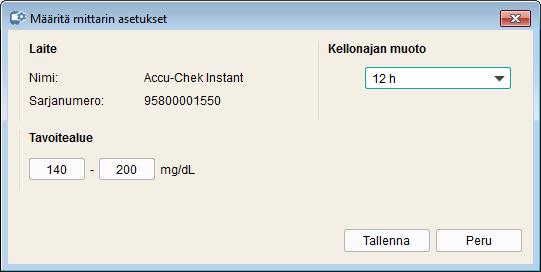 voit poistaa mittaustulokset liitetyn mittarin muistista.
