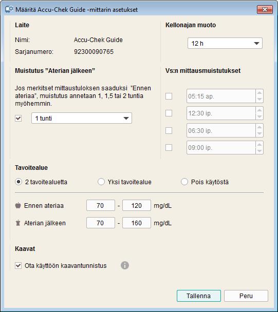 määrittää laitteessa käytettävän tavoitealueen, liitä jompikumpi näistä laitteista.