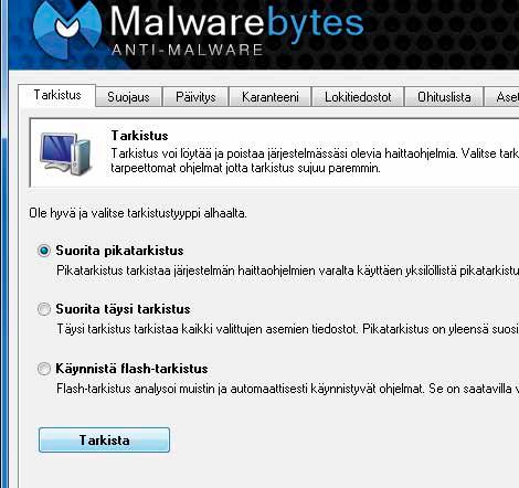 Kyseessä voi olla vaikkapa hämäräperäinen tietoturvaohjelma, josta on vain haittaa. Malwarebytes Anti-Malware poistaa koneesta moiset kiusankappaleet.