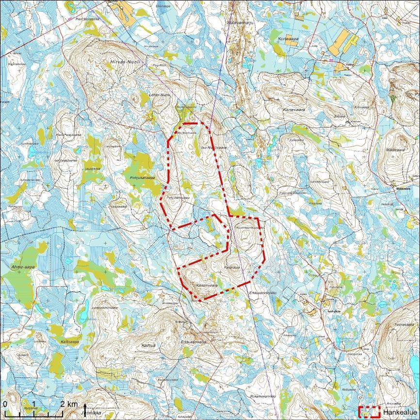 Nuolivaaran tuulivoimaosayleiskaava OAS 18.6.2015 3 (11) Kemijärven kaava Sallan kaava 4 Suunnittelun tavoitteet Kuva 1. Kaava-alueiden rajaus.