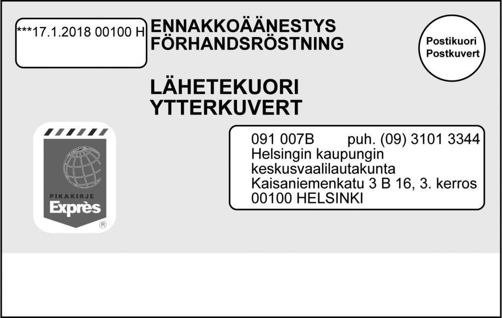 55 Vaihe 3: Lähetekuoren avaaminen ja sen sisällä olevien lähetekirjeen ja vaalikuoren tarkastus - Jos lähetekirjeessä on kuittausmerkintä: Avaa lähetekuori ja tarkasta vaalikuori ja lähetekirjeen