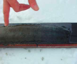 SEDIMENTTITUTKIMUKSET JÄRKI -hankkeessa selvitettiin sedimenttitutkimusten avulla Liesjärven ympäristöhistoriaa.