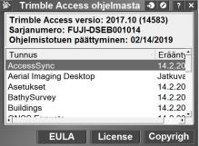Trimble Access Versio 2017.10, ilmestynyt 9/