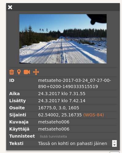 Pilottikuljettajat raportoivat aktiivisesti painonapeilla haastavista keliolo-suhteista.