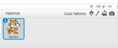 16. tunti Toteuta kortti Scratchilla 53 Nyt jokainen pari saa luoda oman hahmon ja sille taustan. Valitse hahmo.