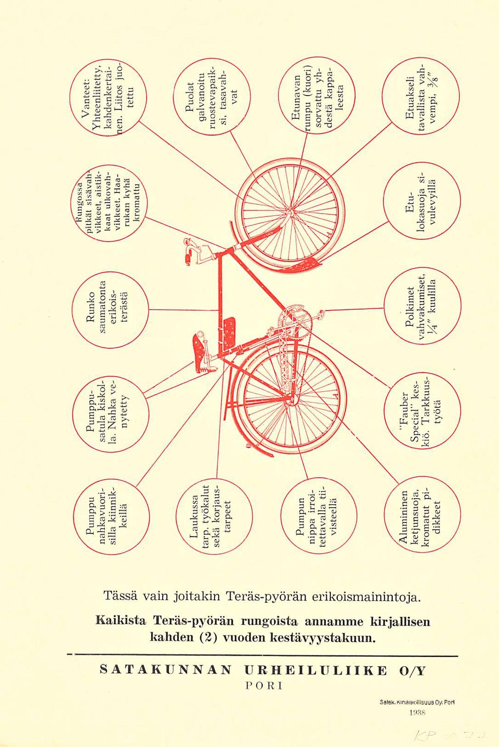 Tässä vain joitakin Teräs-pyörän erikoismainintoja.