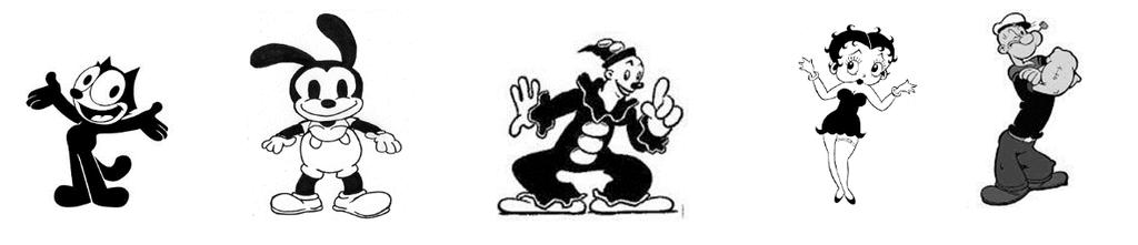 18 Walt Disney loi vuonna 1928 uuden hahmon, Mikki Hiiren. Kuvioss 12 on esiteltynä sen ajan animaation supertähdet.