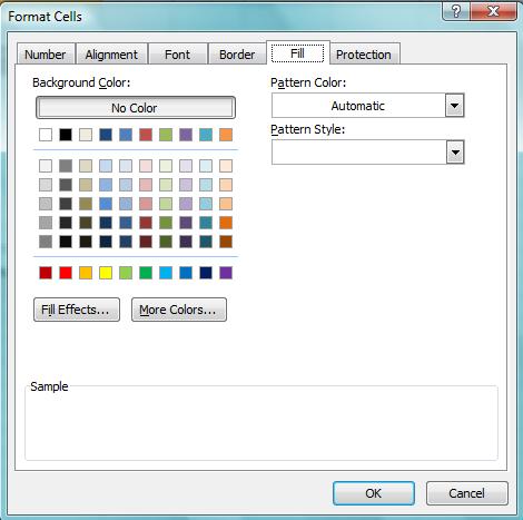 Excel 2013 Taulukon ulkonäön muotoilu 10 Poistaminen Valitse alue ja valitse Fill Color (Täyttöväri) -painikkeen valikosta No Fill (Ei täyttöä) tai napsauta Home