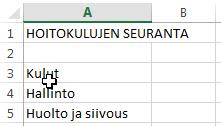 alueeseen. 3. Valitse alue, jolle haluat kopioida muotoilun. 4. Kun lopetat kopioimisen, napsauta sivellintä kerran.