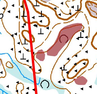 23. Korpipainanne [ ] Kasvillisuuskuvaus: Pieni kostea korpilaikku, jossa puusto koostuu mättäillä kasvavista koivuista ja tervalepistä. Seassa esiintyy vähän mäntyjä ja kuusia.