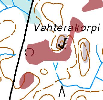 39. Ruohokorpi (RhK) [EN] Kasvillisuuskuvaus: Lehtipuuvaltainen ruohokorpi, jossa on märkiä painanteita.