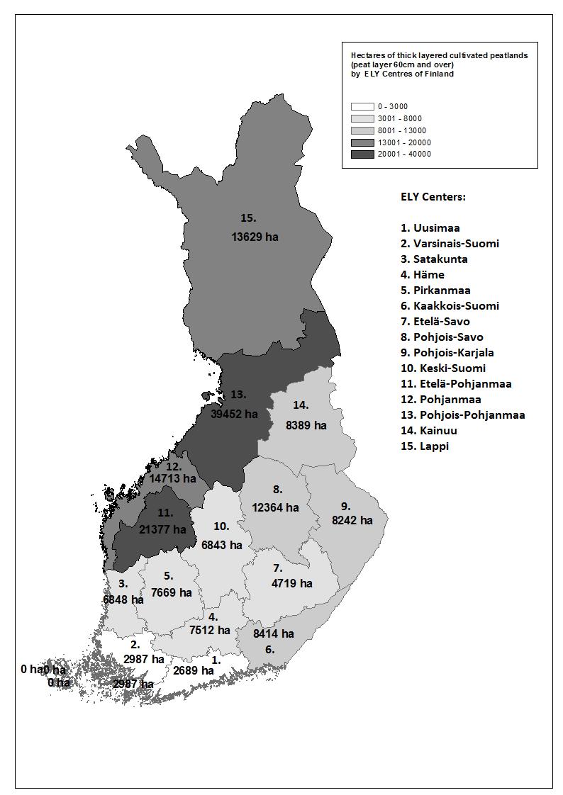 Alueellinen analyysi Kysymys: Ovatko kaikki turvepellot tarpeellisia?