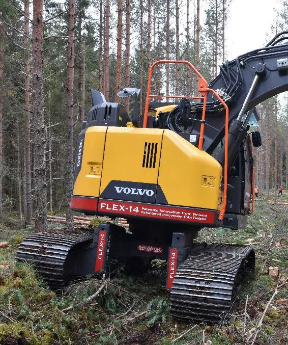 Kalusto Kaivukonealustainen korjuuratkaisu Kaivukonealustainen korjuukone auttaisi kausihuipuissa, varsinkin nykyisestään lisääntyvissä turvemaiden päätehakkuissa Turvemaiden päätehakkuiden