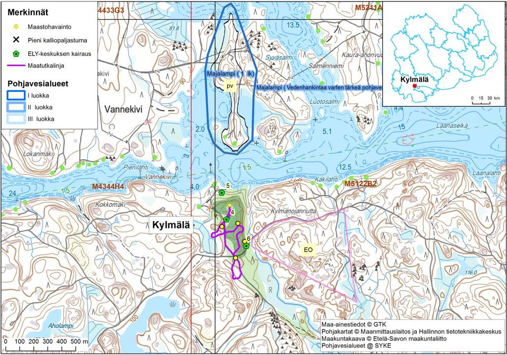 Etelä-Savon kiviaineshuollon turvaaminen 267 2.6.21 Kylmälä, 141, M Kohdenumero: 141 Kunta: Mäntyharju Sijainti: Kylmälä sijaitsee Mäntyharjun keskustasta noin seitsemän kilometriä itään.