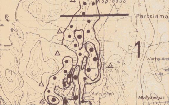 Etelä-Savon kiviaineshuollon turvaaminen 178 Geologinen kuvaus Myllylammen muodostuma (kuva1) on osa pitkää, lähes pohjois-eteläsuuntaista harjujaksoa, joka alkaa Hirvensalmelta ja päättyy Toiselle