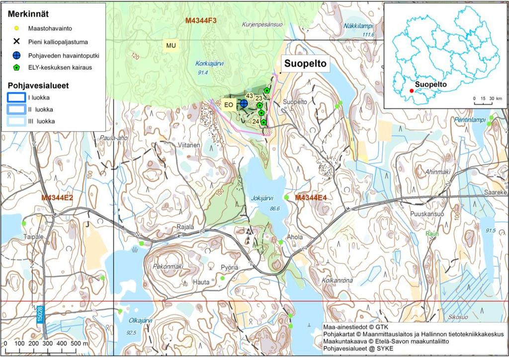 Etelä-Savon kiviaineshuollon turvaaminen 226 2.6.13 Suopelto, 10, O Kohdenumero: 10 Kunta: Mäntyharju Sijainti: Suopellon muodostuma sijaitsee Mäntyharjun keskustasta noin 6 kilometriä lounaaseen.