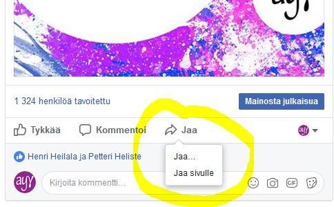 Facebook Muista KV-opiskelijat!