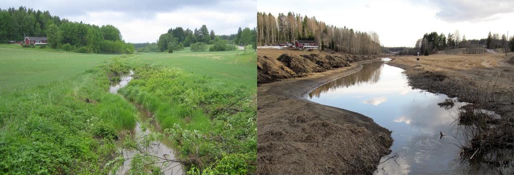 Ritobäcken: tulvatasanteellinen peruskuivatusuoma Sipoossa Valuma-alue 10 km 2 : 13% viljelyalueita Laskee