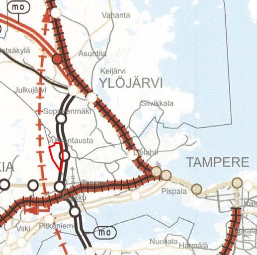 Alueella on puutavaran varastointiin ja maankaatoon liittyvää toimintaa. Alue on asemakaavoittamaton lukuun ottamatta valtatien 3 (VT-3) tiealueen osaa.