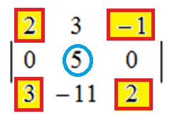 Nollat matriisissa helpottavat determinantin käsin laskemista Esim. Tämä determinantti kannattaa kehittää 2.