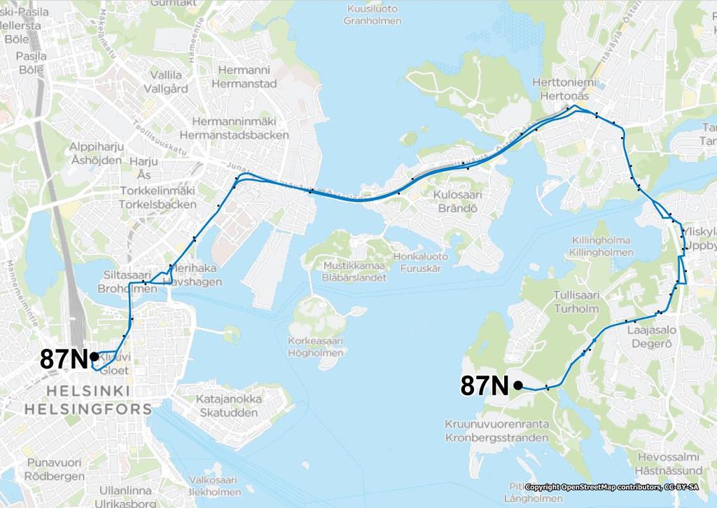 19 Linjan 79 lauantain päiväliikenteen vuoroväli tihenee 15 minuutista 10 minuuttiin, mikä parantaa liityntäyhteyksiä Latokartanosta Siilitien metroasemalle sekä Siltamäki Suutarila -alueelta Malmin