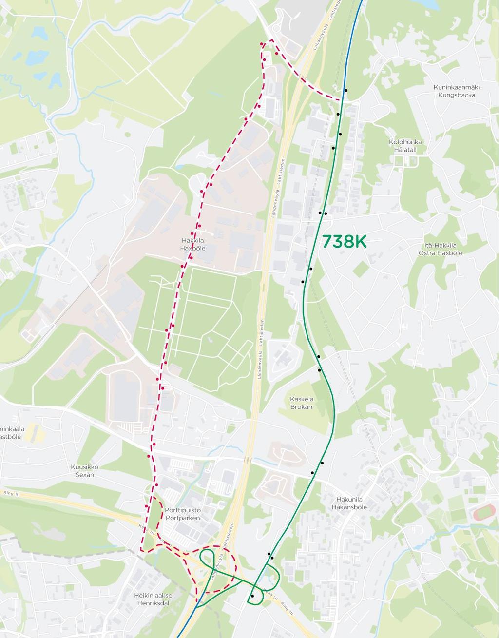 24 aikataulun toimivuutta ja nopeuttaa reittiä palvellen paremmin