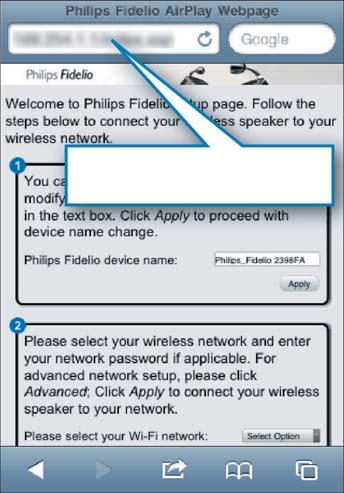 Vihje Jos Philips Fidelio AirPlay ei ole luettelossa, kokeile